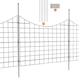 Garden Fence, 36.6in(H) x29.5in(L) Animal Barrier Fence, Underground Decorative Garden Fencing with 2.5 Inch Spike Spacing
