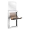 Pet Door, 8.27" x 11.93" Aluminum Frame with Lock and Flap System, Weatherproof Doggy Door, Easy to Install in Interior or Exterior Doors