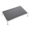 Elevated Dog Bed for Large Dogs, Portable Raised Dog Cot with Aluminum Tube Metal Frame and Breathable Textilene Mesh