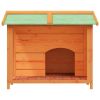 Dog Kennel Brown Solid Pine Wood Large Water-resistant materials