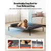 Elevated Dog Bed for Large Dogs, Portable Raised Dog Cot with Washable Pillow