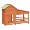 Dog Kennel Brown Solid pine wood Large Dog Kennel Rectangular