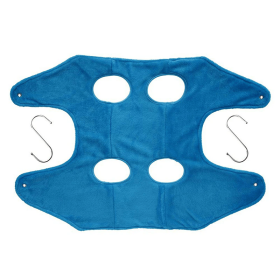 Portable Pet Dog Cat Grooming Hanging Hammock Harness Breathable Groom Helper US (Color: Blue, size: large)