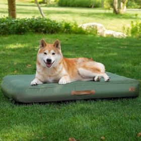 Medium Dog Outdoor Removable And Washable Inflatable Waterproof And Non-slip Dog Bed Summer Pet Travel Mat (Option: Greenxlc)