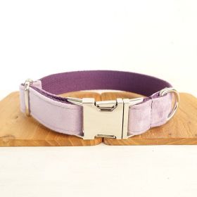 MUTTCO drawstring traction belt set (Option: Light purple Collar-S)
