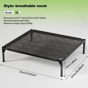 The Bi-material Pet Bed Is Of Your Choice,The Detachable Design Of The Oxford Cloth And Breathable Mesh Pet Bed Combines The Characteristics Of B (Option: WB  XL)