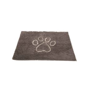 DGS Pet Products Dirty Dog Door Mat Small Mocha Brown 23" x 16" x 2" (Color: Misty Grey, size: large)